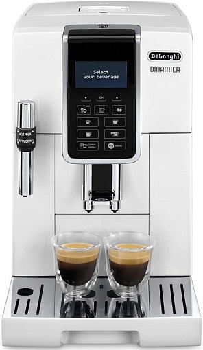 dx92jzz4u6rdvze5329et2v5vs36yiwd.jpg Кофемашина Delonghi Dinamica ECAM 350.35.W, белый — изображение 1